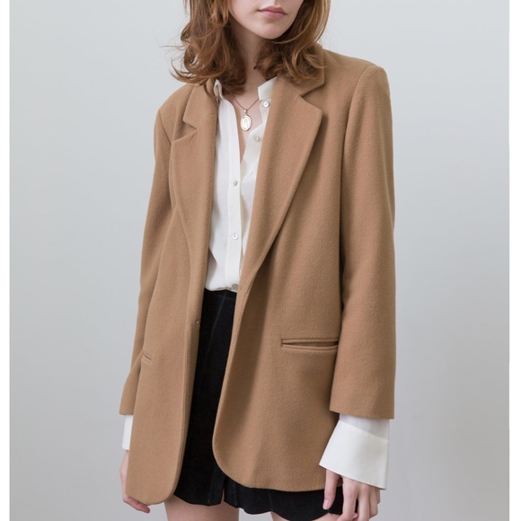 camel longline blazer
